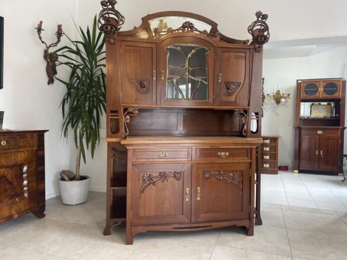 art nouveau bookcase display cabinet 4210