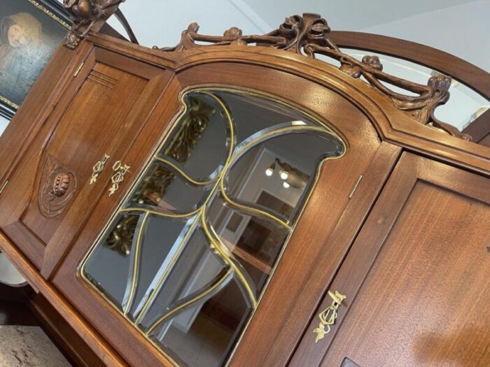 art nouveau bookcase display cabinet 4245