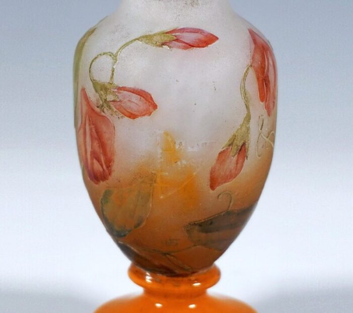 art nouveau cameo glass vase with sweet pea decor from daum nancy france 1910s 5