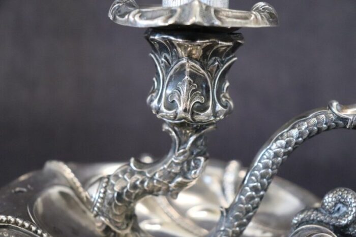 art nouveau candleholder in sterling silver by wilhelm binder 1890s 6