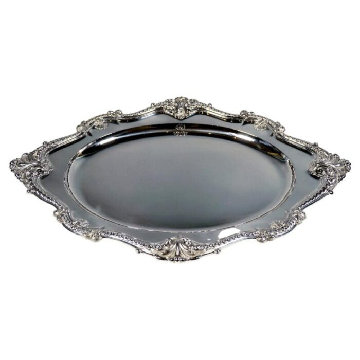 art nouveau diamond shaped silver tray by j c klinkosch vienna 1900 1