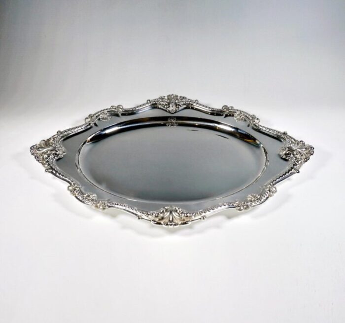 art nouveau diamond shaped silver tray by j c klinkosch vienna 1900 2