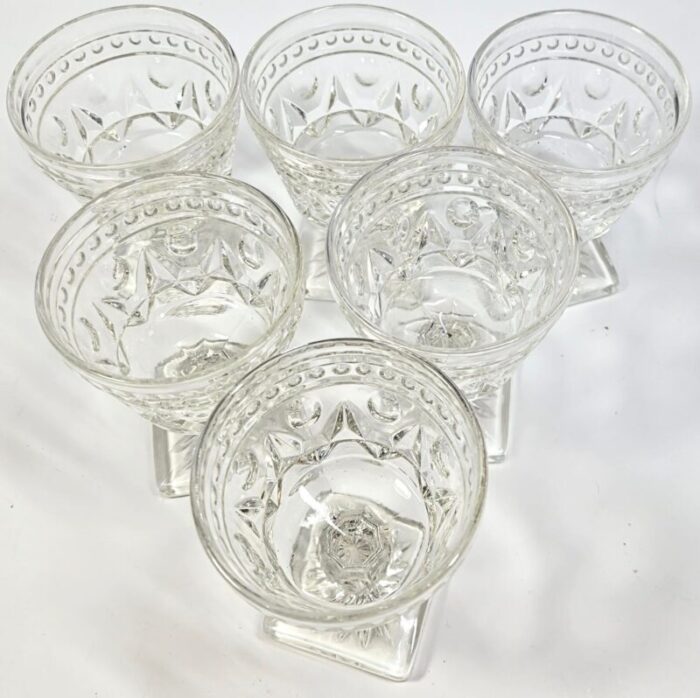 art nouveau liquor cordials set of six 4690