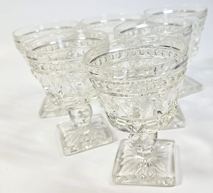 art nouveau liquor cordials set of six 4816