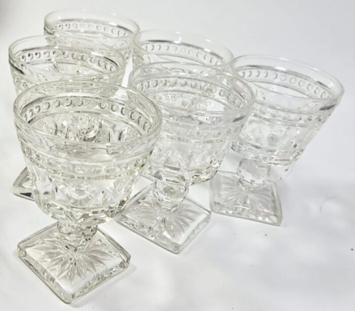 art nouveau liquor cordials set of six 8058