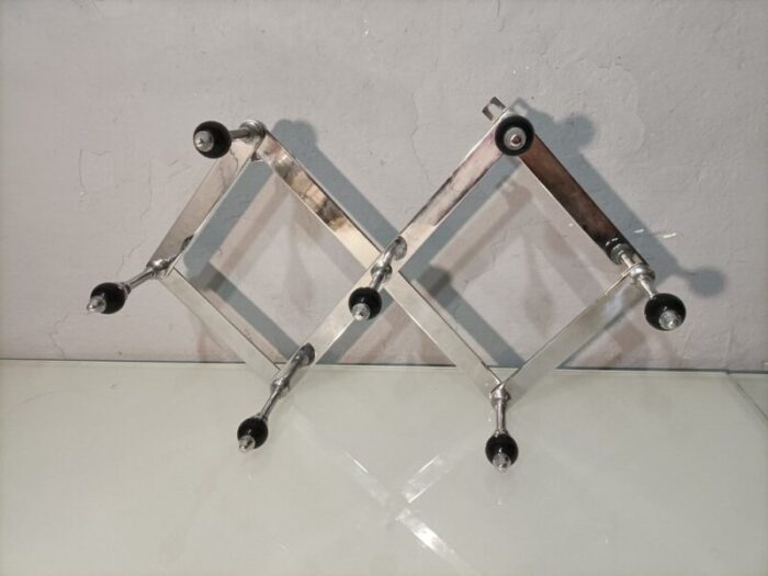 at4 model wall rack in chrome plated brass by luigi caccia dominioni for azucena 1960s 1