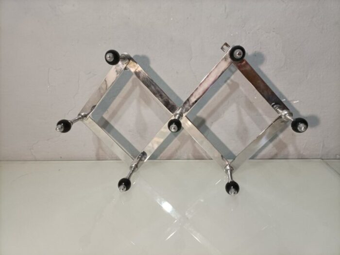 at4 model wall rack in chrome plated brass by luigi caccia dominioni for azucena 1960s 11