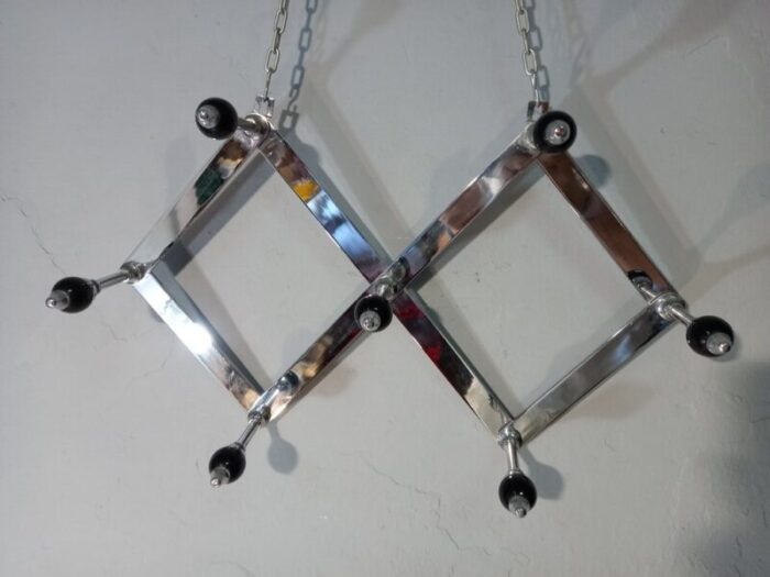 at4 model wall rack in chrome plated brass by luigi caccia dominioni for azucena 1960s 13