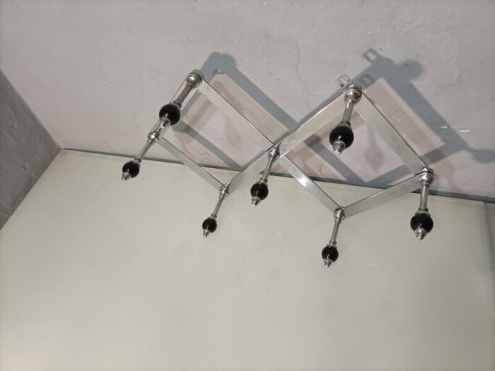 at4 model wall rack in chrome plated brass by luigi caccia dominioni for azucena 1960s 14