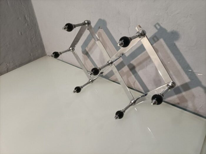 at4 model wall rack in chrome plated brass by luigi caccia dominioni for azucena 1960s 5