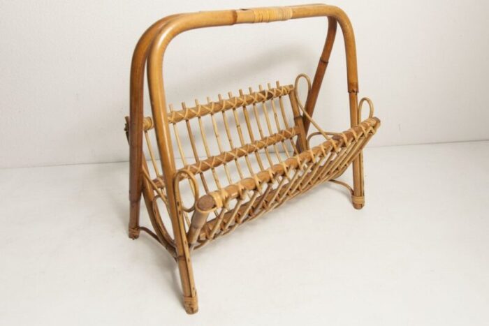 bamboo magazine rack 1960s 1