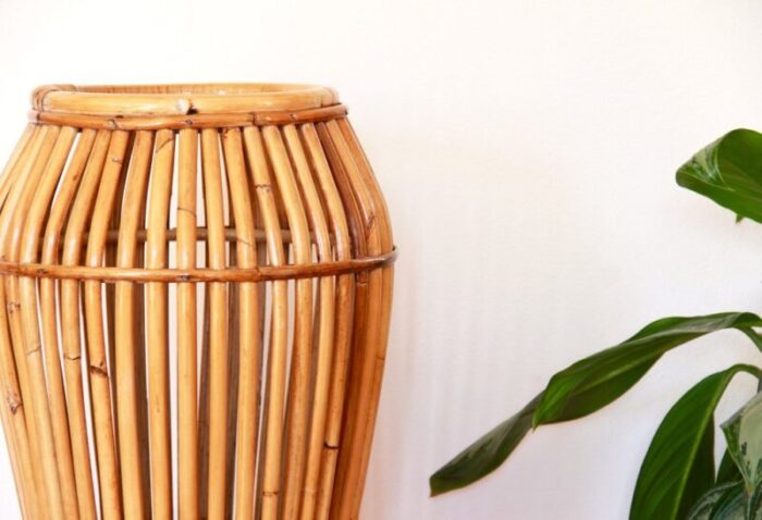 bamboo umbrella stand italy 1970s 6