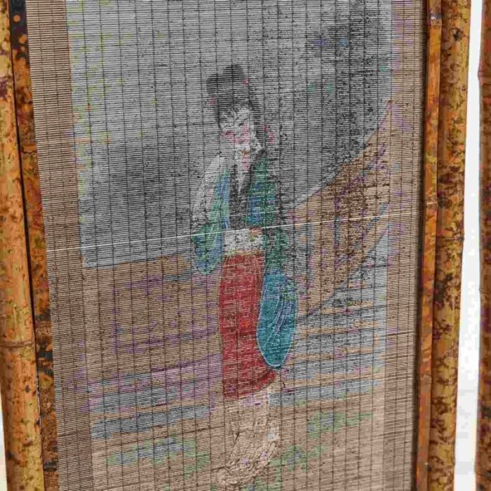 bamboo windscreen with japanese figures 5