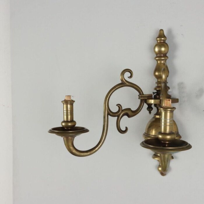 baroque bronze wall lights set of 2 6297