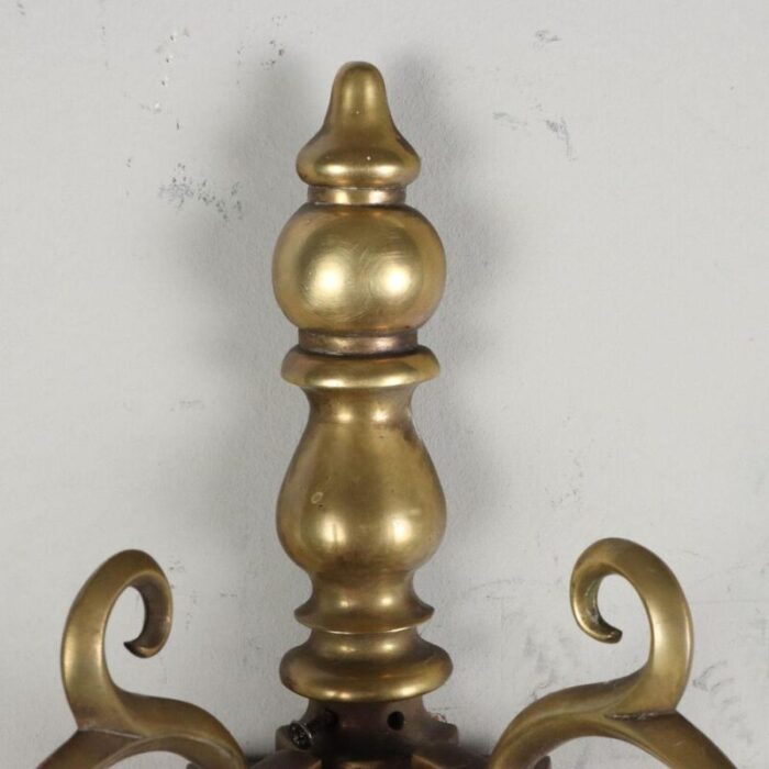 baroque bronze wall lights set of 2 7289