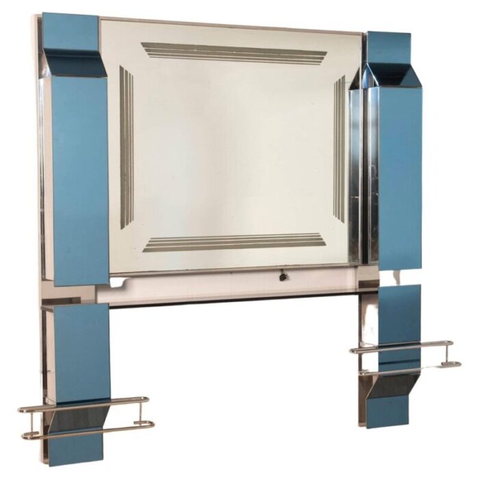 bathroom mirror cabinet attributed to fontana arte from fontana arte 1980s 1