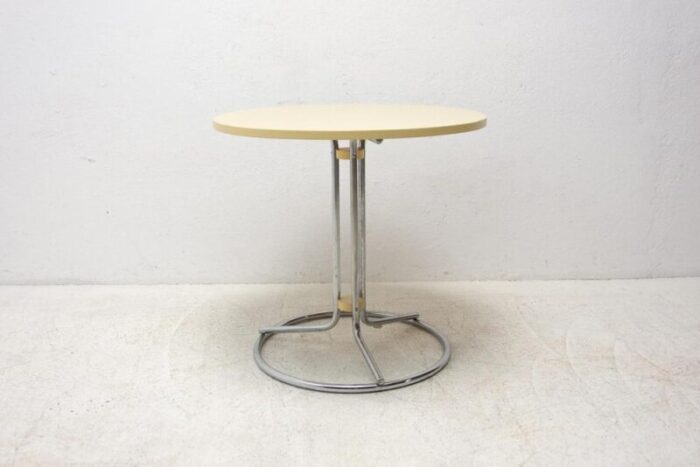 bauhaus czechoslovakian coffee table in chrome 1930s 3520