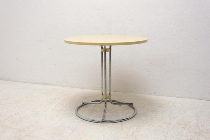 bauhaus czechoslovakian coffee table in chrome 1930s 3708