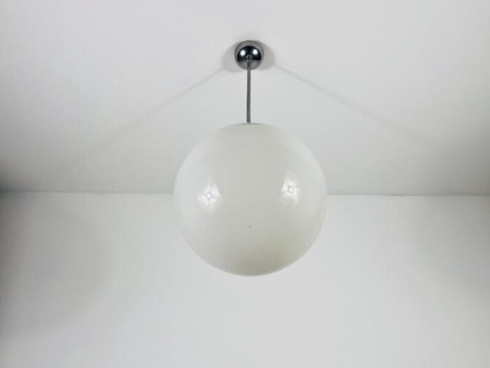 bauhaus opal glass pendant lamp germany 1960s 0331