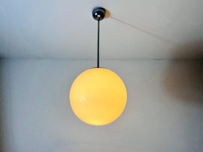 bauhaus opal glass pendant lamp germany 1960s 3239