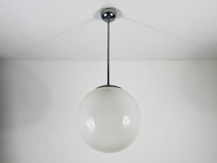 bauhaus opal glass pendant lamp germany 1960s 6097