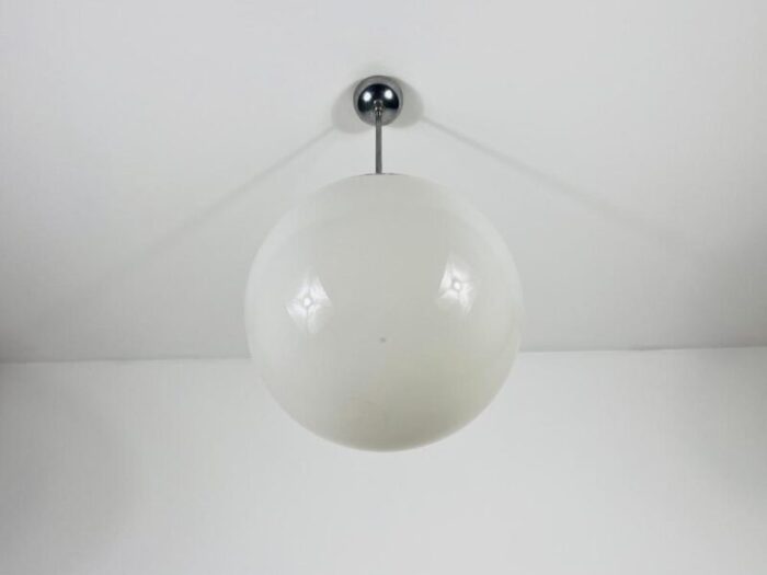 bauhaus opal glass pendant lamp germany 1960s 9731