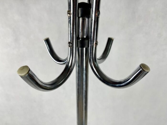 bauhaus style chromed coat rack from kovona 1950s 11