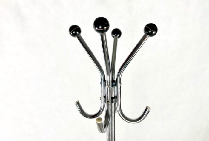 bauhaus style chromed coat rack from kovona 1950s 6