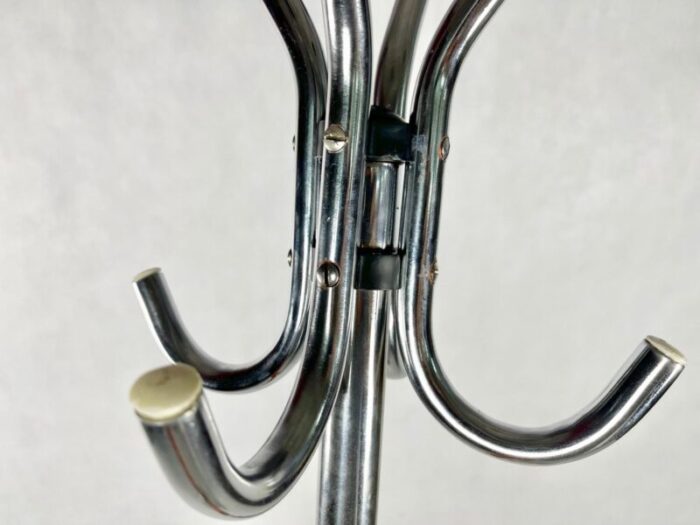 bauhaus style chromed coat rack from kovona 1950s 7