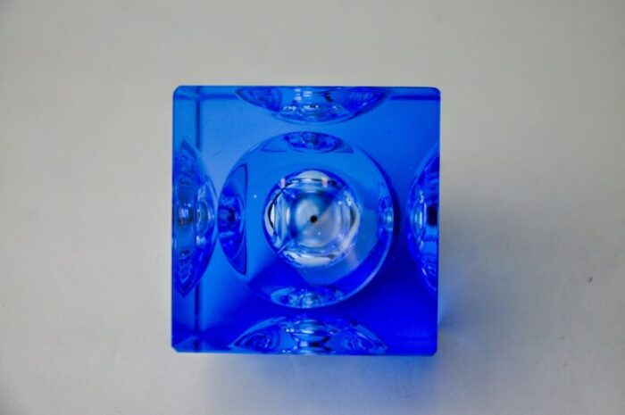 blue murano glass magnifying lighter attributed to antonio imperatore italy 1970s 8