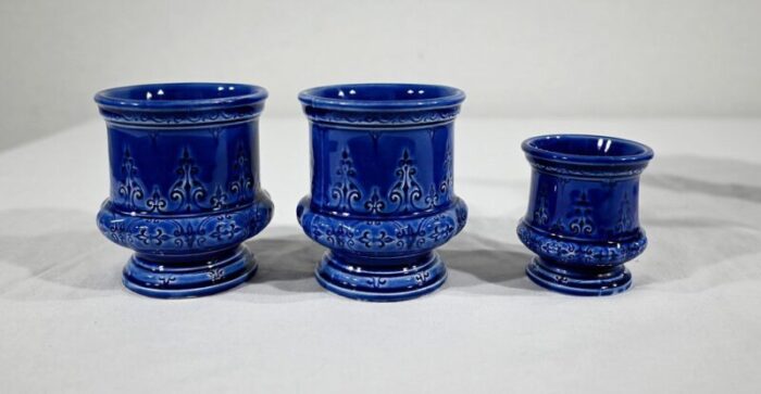 blue service in choisy le roy earthenware set of 5 14