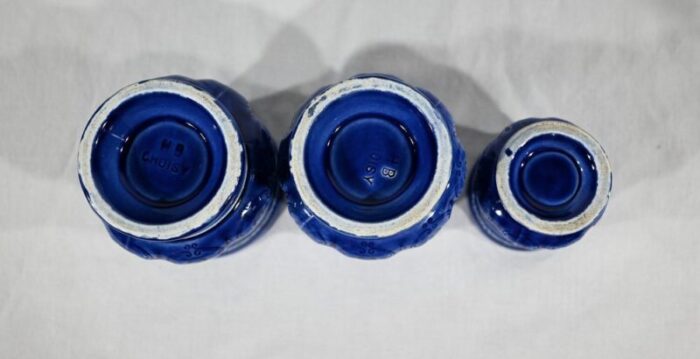 blue service in choisy le roy earthenware set of 5 22