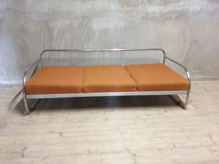 bohemia bauhaus chromed sofa from kovona 1930s 5029