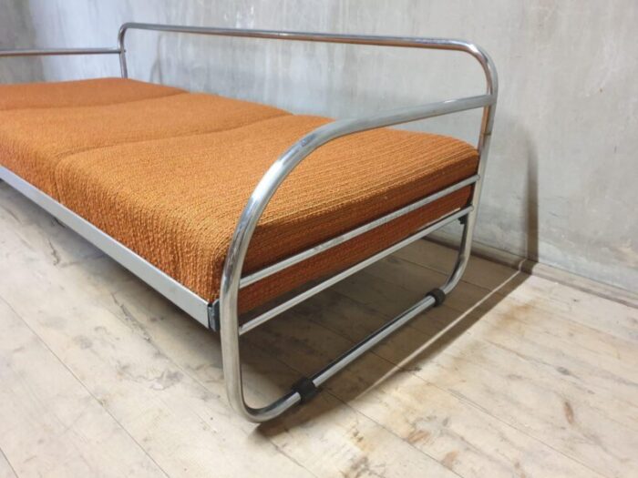 bohemia bauhaus chromed sofa from kovona 1930s 6028