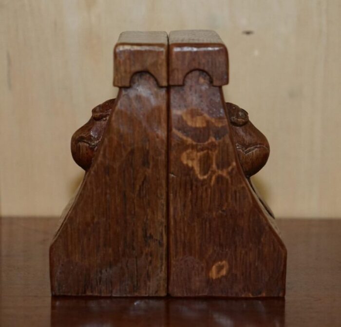 bookends from robert mouseman thompson 1930s set of 2 2