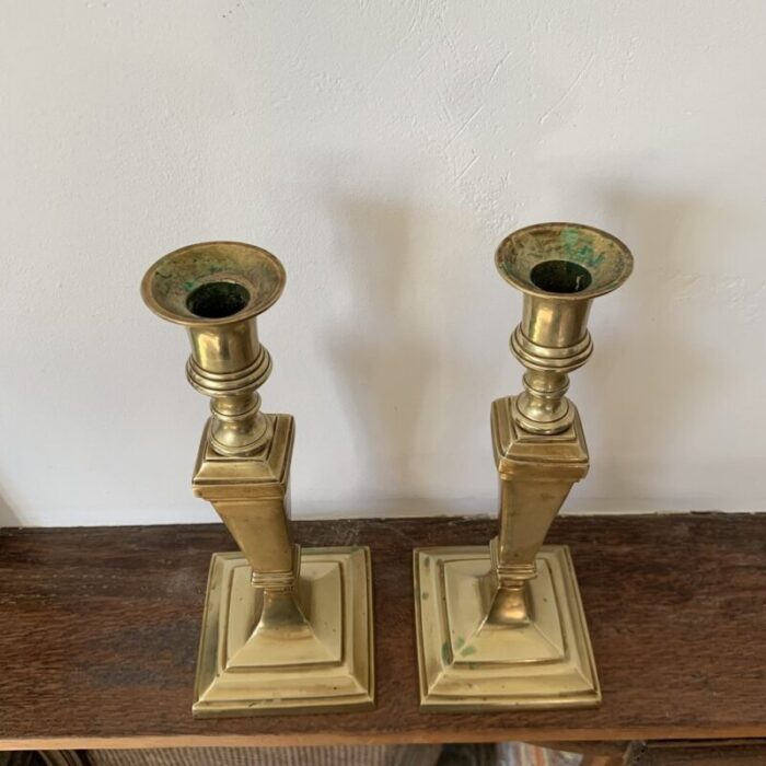 brass candlesticks set of 2 2