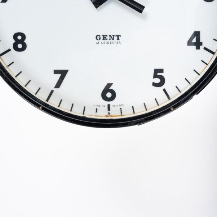 british double sided illuminated rail station clock from gent of leicester 13