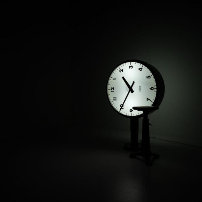 british double sided illuminated rail station clock from gent of leicester 4