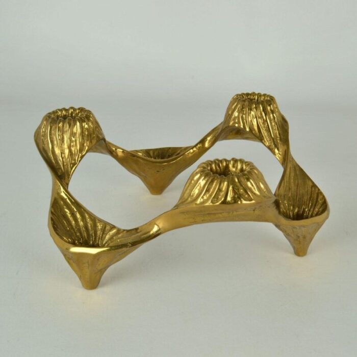 bronze candelabra for 6 candles 1970s 1