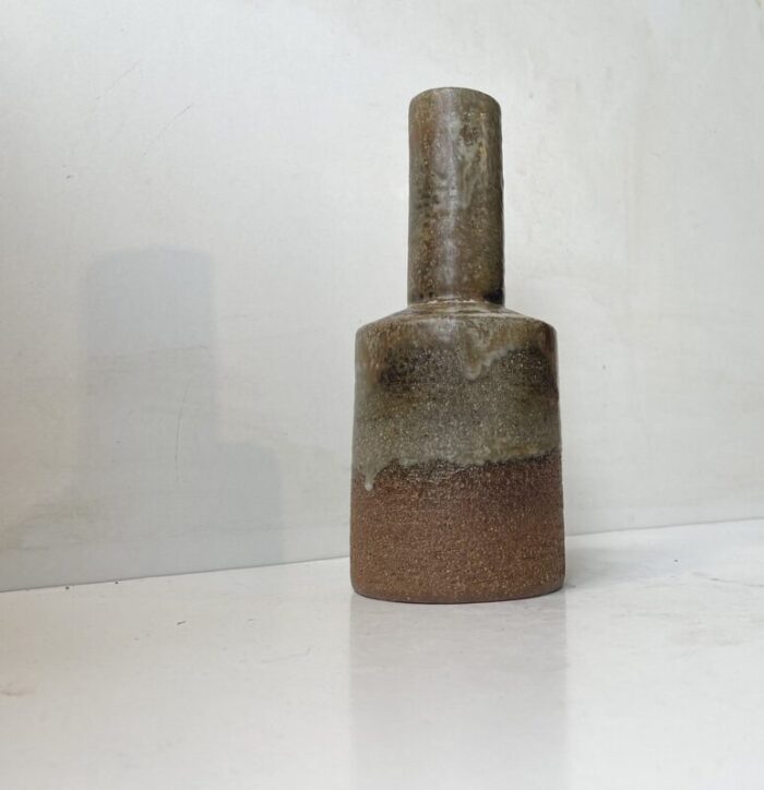 brutalist glazed stoneware vase by jette helleroe for axella design 1970s 3