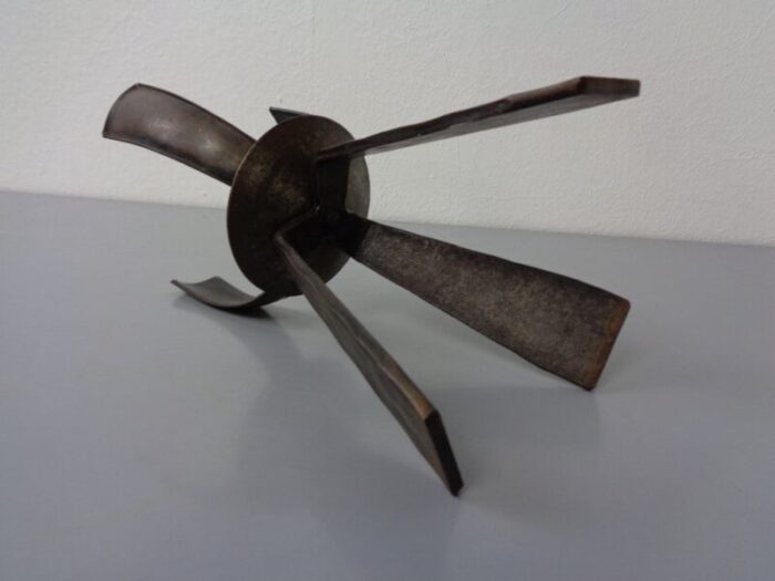 brutalist iron candleholder germany 1960s 6