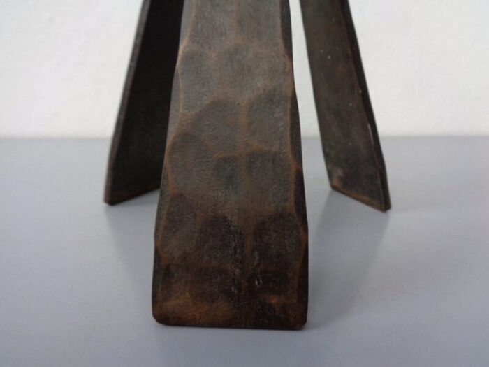 brutalist iron candleholder germany 1960s 7