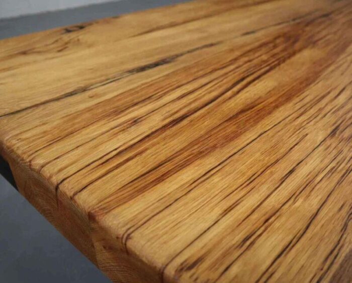 brutalist oak wabi sabi coffee table 1970s 7797