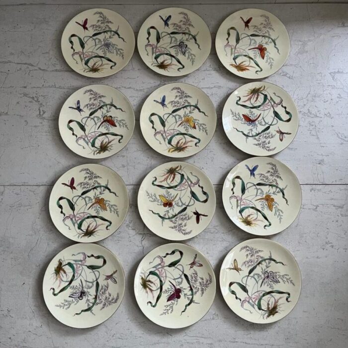 butterfly plates by james green nephew set of 12 1