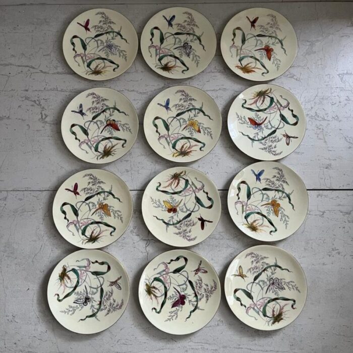 butterfly plates by james green nephew set of 12 2