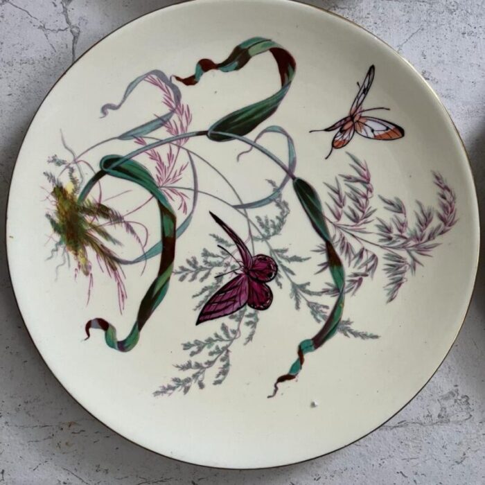 butterfly plates by james green nephew set of 12 5