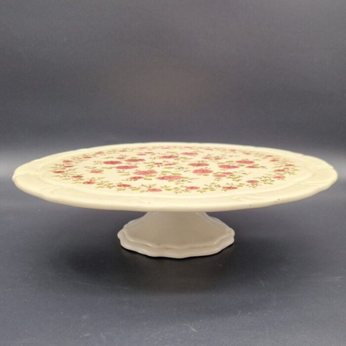 ceramic ceramic cake plate with stand 1920s 1