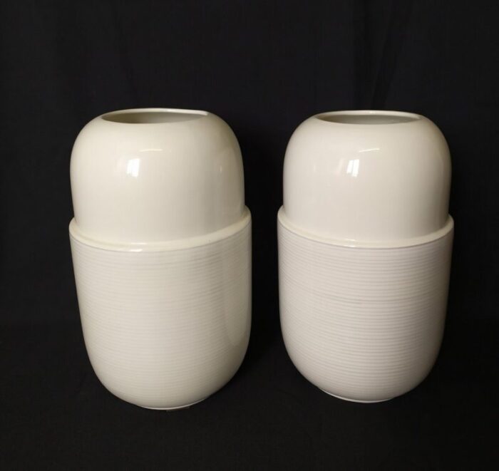 ceramic vases by cleto munari 1990s set of 2 1