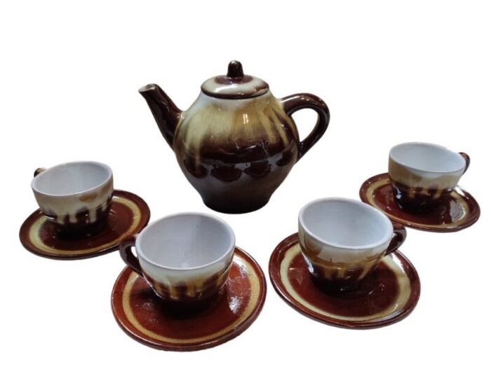 ceramics tea service from lysa gora 1960s set of 9 1