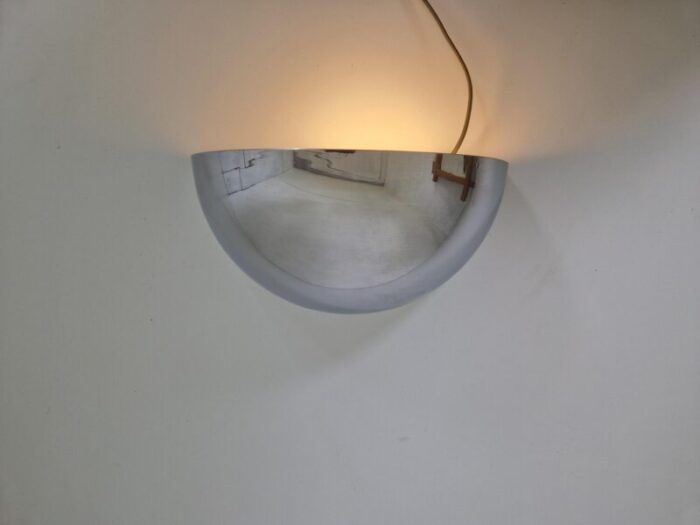 chrome half moon wall sconce from stilnovo 1980s 4381